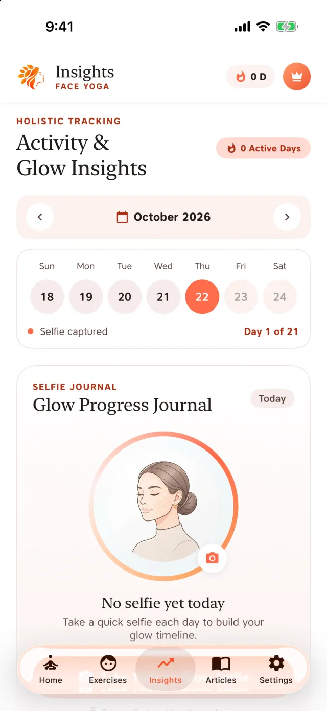 Face Yoga: Streaks and a selfie journal